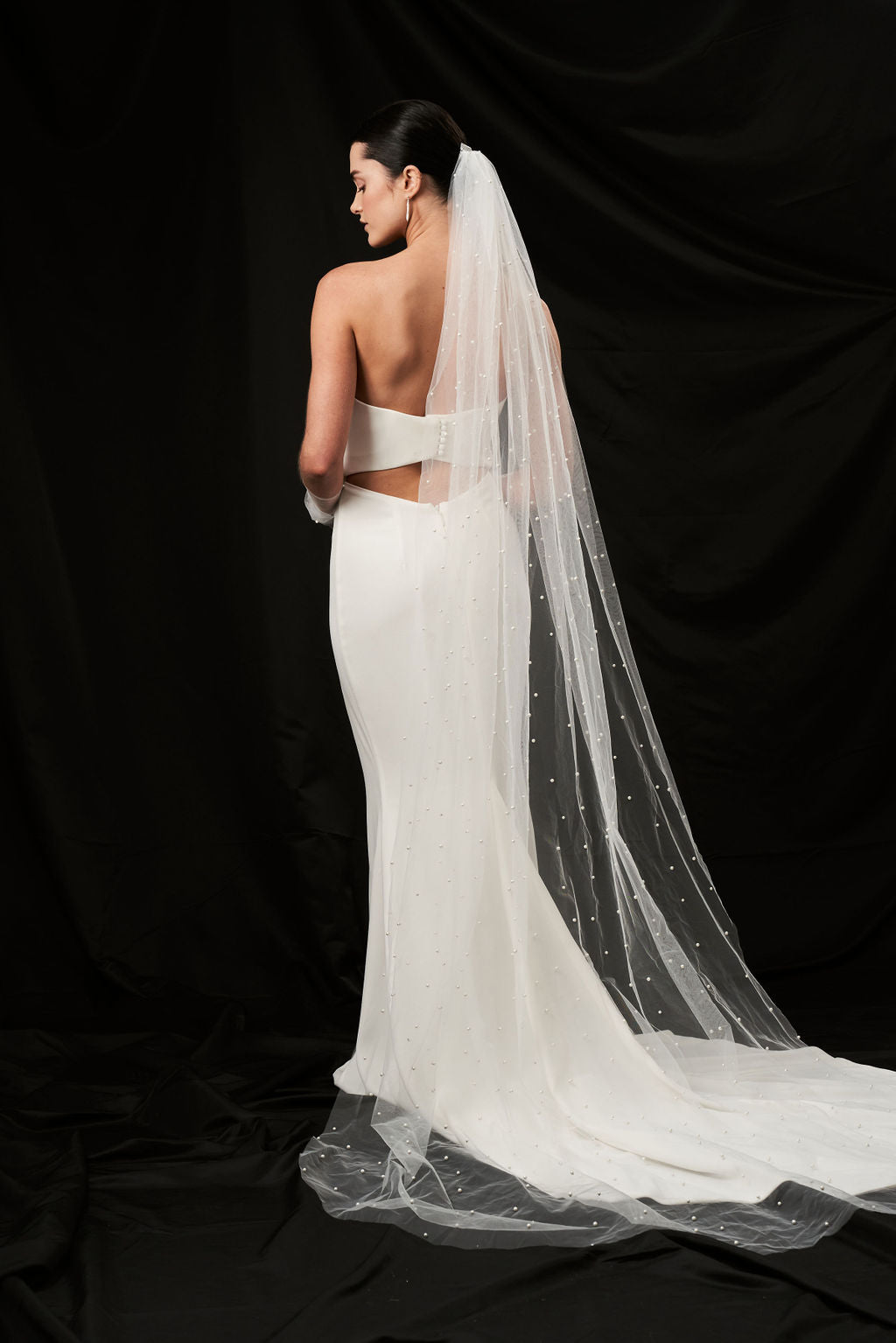 Pearl Maxi Veil Ivory